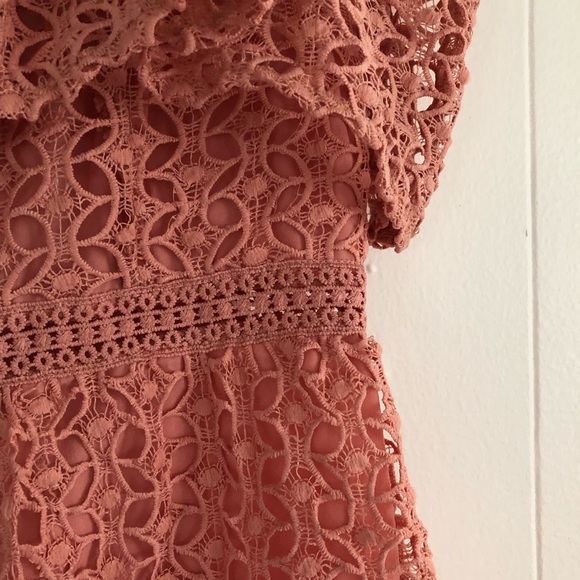 Pink BB Dakota Aitana Lace Off The Shoulder Dress - Picture 6 of 9